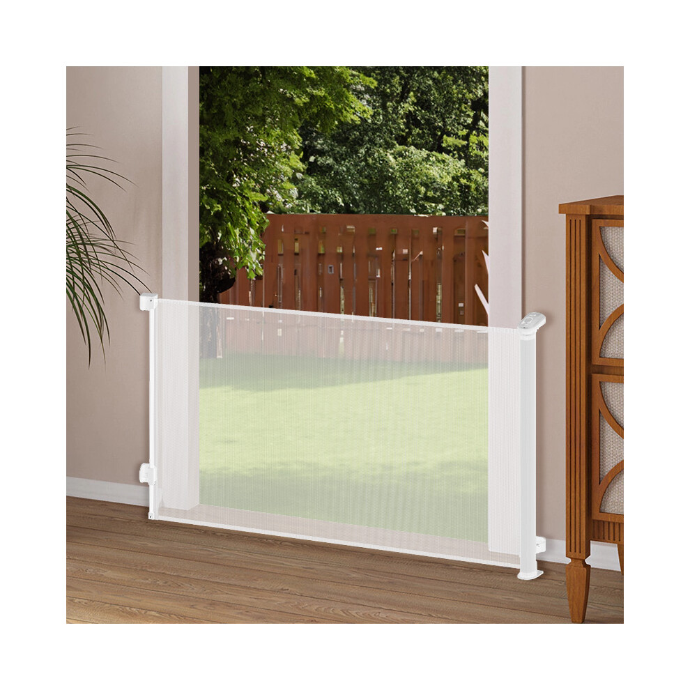 Retractable Safety Gate for Kids and Pets, White
