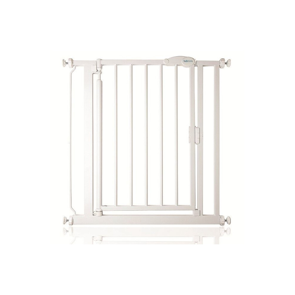 (Extra Narrow 61Cm-66.5Cm) Self Closing Gate White Safetots