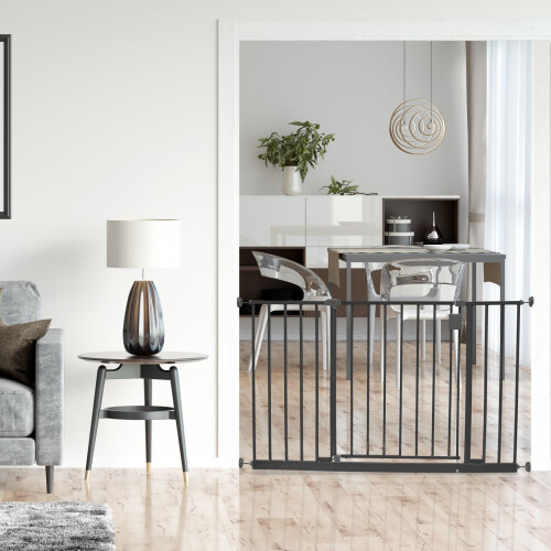 Safetots (Black) Safetots Extra Wide Hallway Gate 1