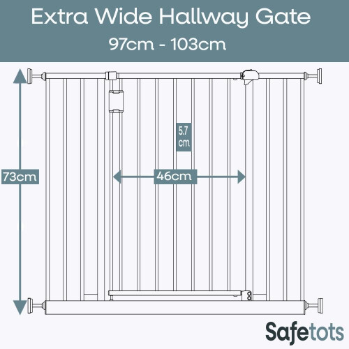 Safetots (Black) Safetots Extra Wide Hallway Gate 2