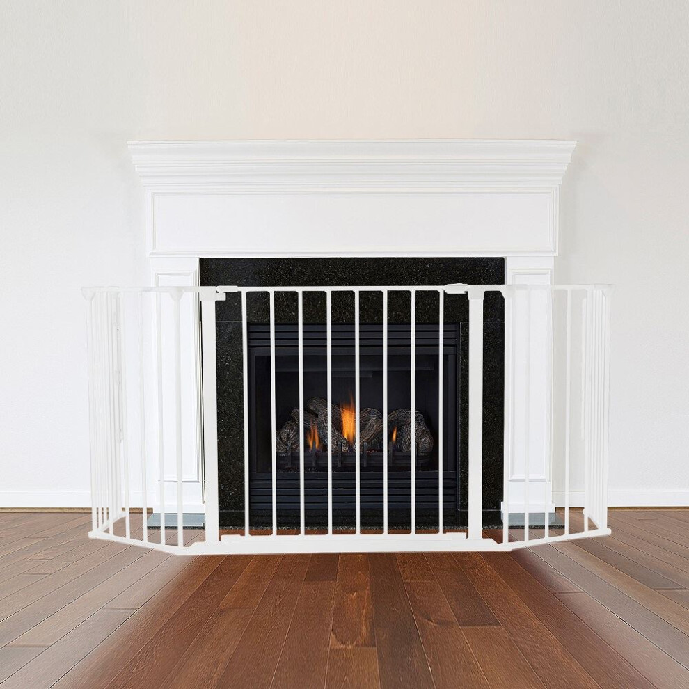 Safetots (69D X 118W Cm) Multi Panel Fire Surround White