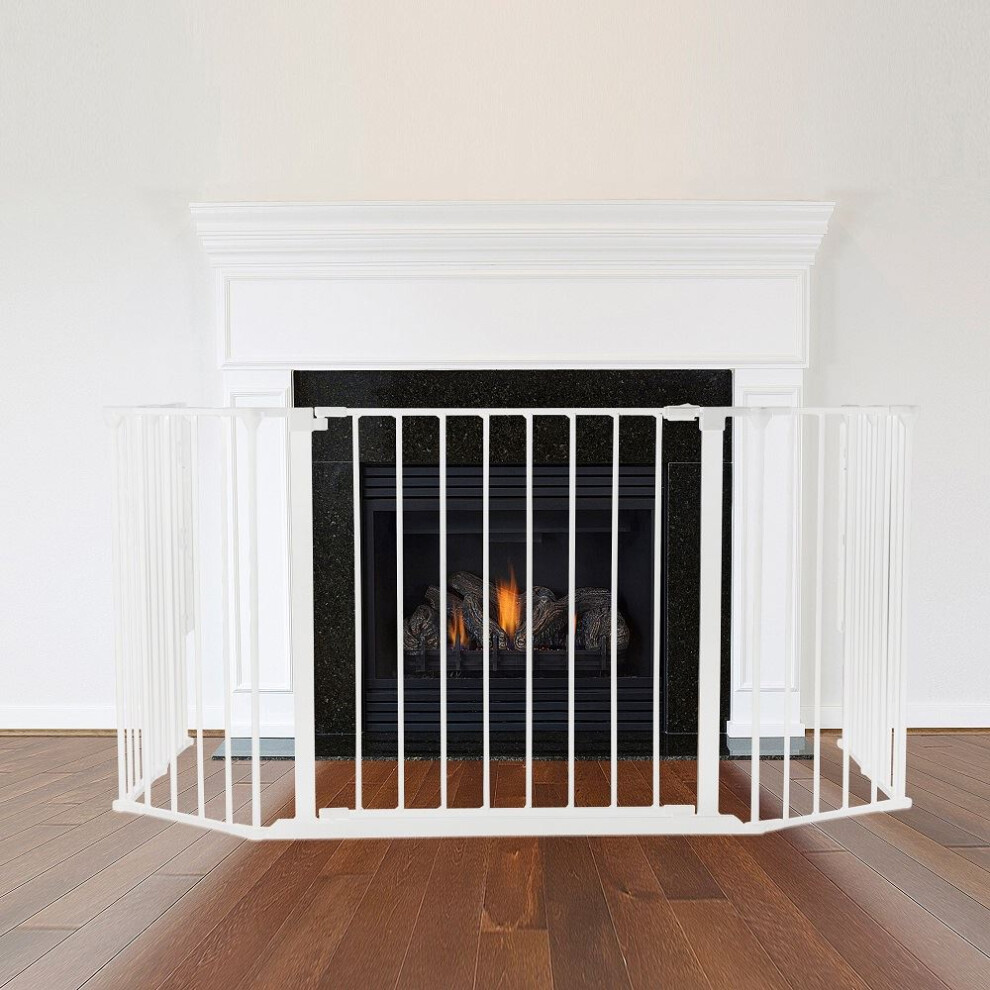 Safetots (82D X 104W Cm) Multi Panel Fire Surround White
