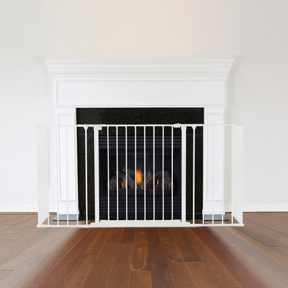 (72D x 138W cm) Safetots Multi Panel Fire Surround White
