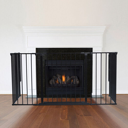 Safetots (66D x 138W cm) Safetots Multi Panel Fire Surround Black