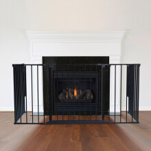 (72D x 138W cm) Safetots Multi Panel Fire Surround Black