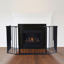 (88D x 104W cm) Safetots Multi Panel Fire Surround Black