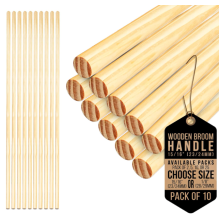 10x Long Wooden Broom Handle Mop Snow Shovel Outdoor Replacement 15/16