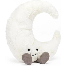 Large Crescent Moon Collectable Plush Decoration White Soft Sun Plush Stuffed Toy