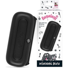 (Black Bugalugs Deshedding & Grooming Brush ) Bugalugs Deshedding & Grooming Brush for Dogs, Cats, Horses & Rabbits - Gentle & Effective Pet Tool With Wide Shallow Comb Grooming Comb