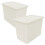 2 x Cream 80L Rattan Effect Large Plastic Storage Container With Lid 3