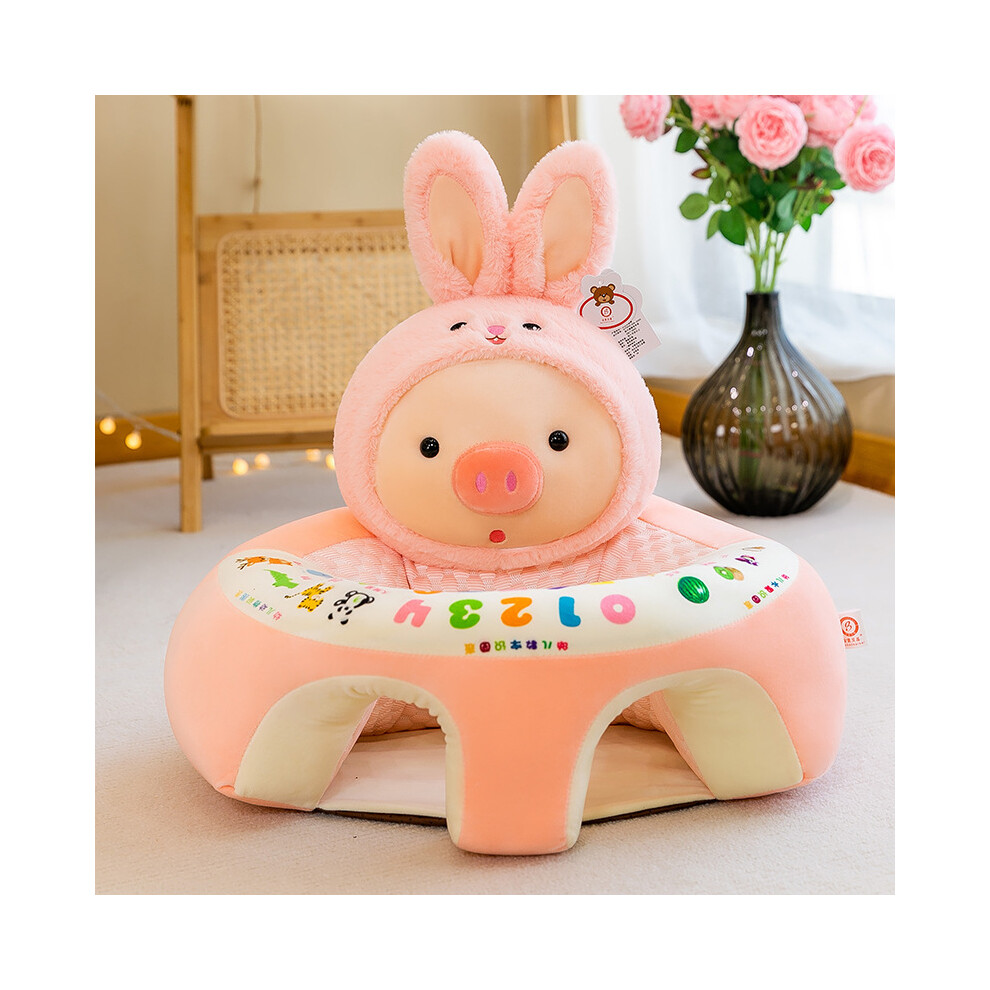 Closkye (Pig) New 50X50cm Baby Learning To Sit Sofa Fall-Proof Learning Seat Children's Practice Sitting And Standing Backrest Sofa Bench