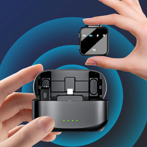 K32 Wireless Microphone With Charging Box For IPhone iPad Android 2