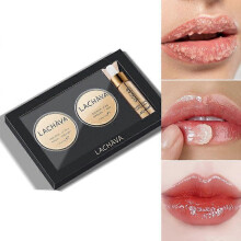 Lippenmaske 3Pcs Lip Care Set, Exfoliator Lip Sugar Scrub, Lip Mask and Plumping Lip Oil, Effectively Moisturizes Lip Clear, Repairs Dry Lips