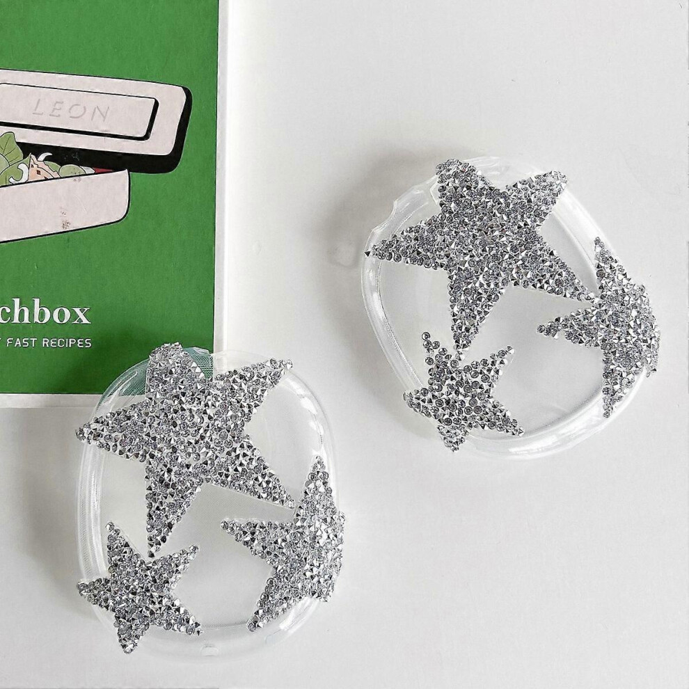 (A) Bling Case Cover For Airpods Max Glittering Rhinestones Stars,Clear Sparkling Cute Soft Cases For Women Protective Case For Apple Airpods Max 5415817435108
