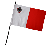 (Malta, Medium - 23cm x 15cm) European National Hand Waving Flag