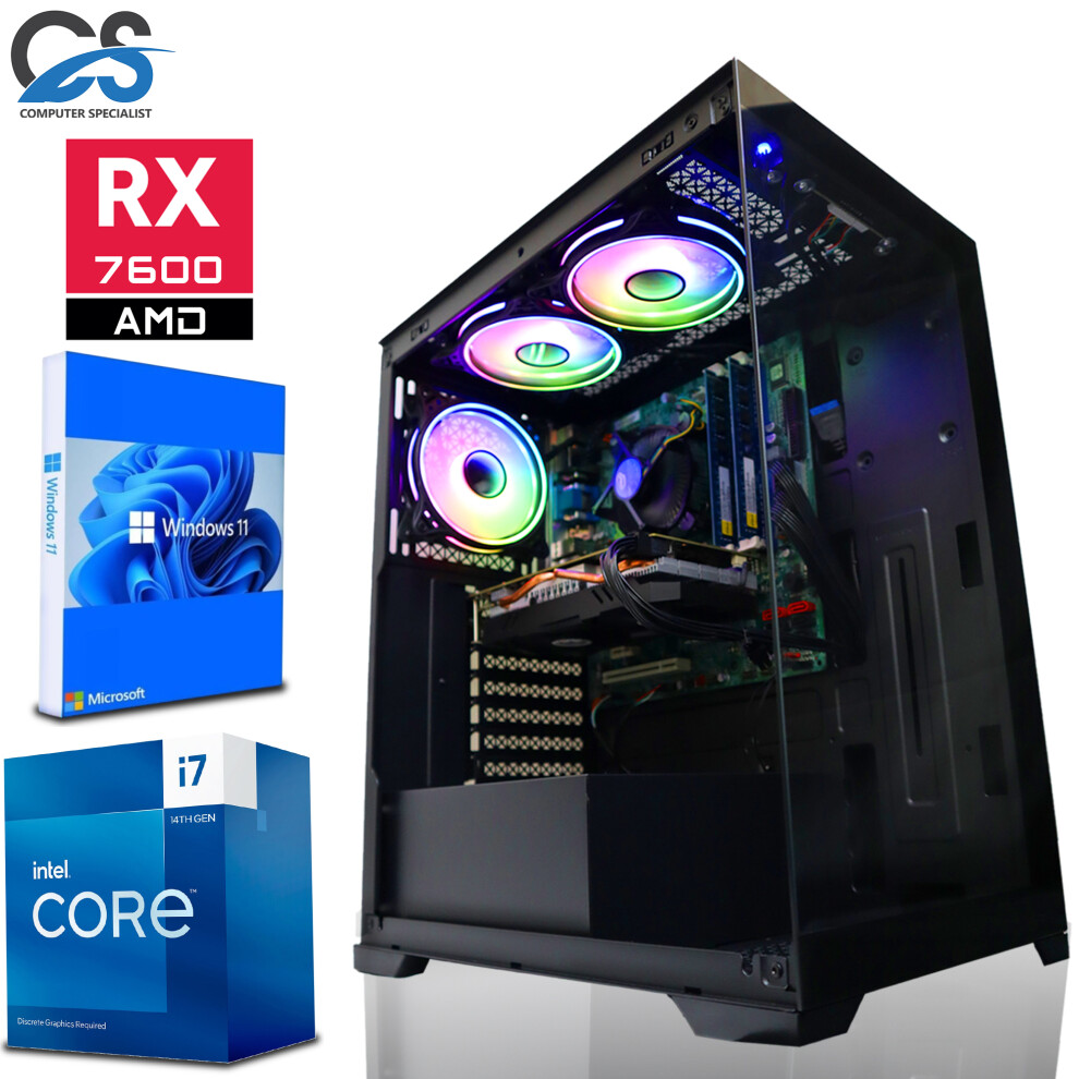 Fast Gaming PC Intel i7 14700F 32GB DDR5 8GB AMD RX 7600 1TB M.2 W 11-image-OPC-PGJ9T85-NEW