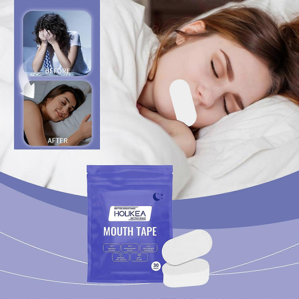 (30pcs) Mouth Tape for Sleeping, Promotes Nose Breathing Mouth Sleep Strip, Sleep Aids, Breathable 30pcs