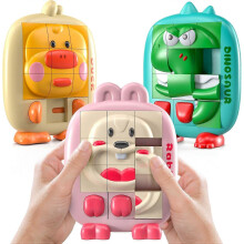 Slide Puzzle Games for Kids,3 Pack Animal Brain Teaser Puzzles Develop Fine Motor Skills,Travel Games for kids ages 3-5 4-8