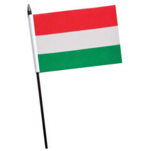 (Hungary, Small - 15cm x 10cm) European National Hand Waving Flag