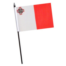 (Malta, Small - 15cm x 10cm) European National Hand Waving Flag