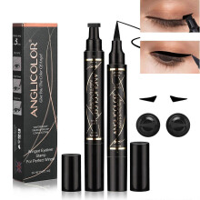 (2pcs) Eyeliner Stamp, Double-sided Liquid Winged Eye Liner Pen Waterproof Smudgeproof Long Lasting Wing Original Eyeliner Pen, Simple Cat Eye Makeup Tool fo