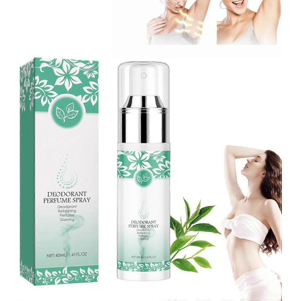 (1 Pcs) Green Tea Underarm Deodorant Spray, Natural Green Tea Antiperspirant Underarm Toner, Green Tea Whole Body Deodorant Spray
