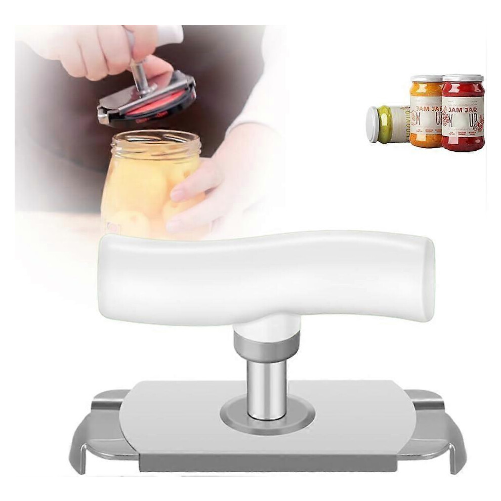 White (White) Effortless Arthritis Jar Opener,Easy Open Adjustable Grip Jar Opener,Jar Opener Wrench For Seniors Arthritis Elderly To Open Jar Easily