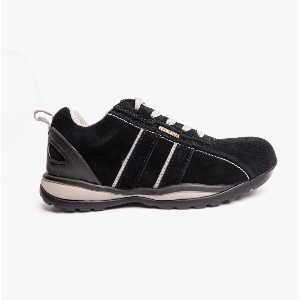 (Uk 6) Grafters M090as Unisex Safety Trainers Black/Grey 5050703391863