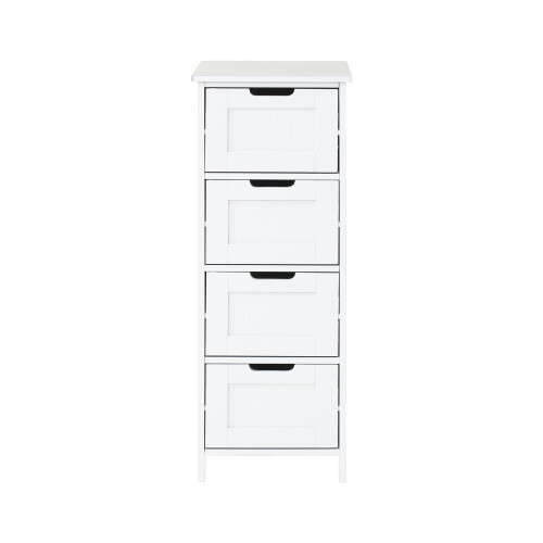 Bathroom Wood Cabinet Storage 4 Drawer  Free Standing Cupboard 2