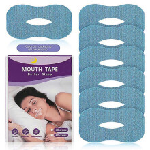 (30 Pcs Blue) Adult Sleep Mouth Tape, 30 Count Anti-Snoring Strips for Improved Nose Breathing and Snore Reduction Pain-Free Removal Strips