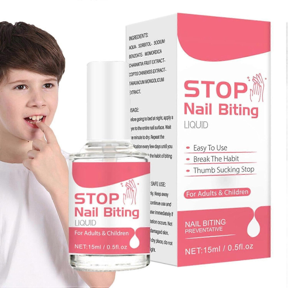 (2 Pcs) Anti Nail Biting Polish,Stop Biting Nails Nail Biting Prevention,Discourages Nail Biting and Thumb Sucking For Children and Adults