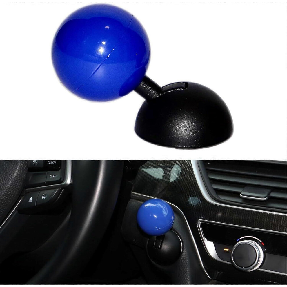 (Blue) Car Push To Start Button Rocker Push Start Button Cover Car One Button Start Lever Car Engine Start Stop Button Joystick Ball-Bar Automotive On Blue 5415817440669