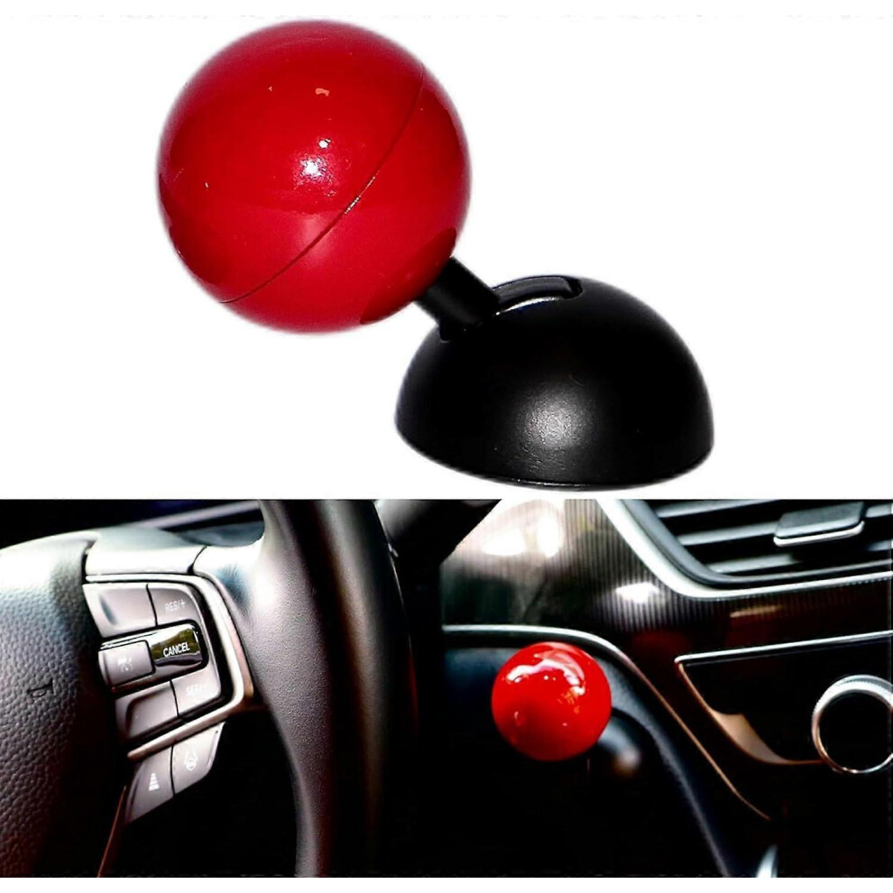 (Red) Car Push To Start Button Rocker Push Start Button Cover Car One Button Start Lever Car Engine Start Stop Button Joystick Ball-Bar Automotive One Red 5415817440676