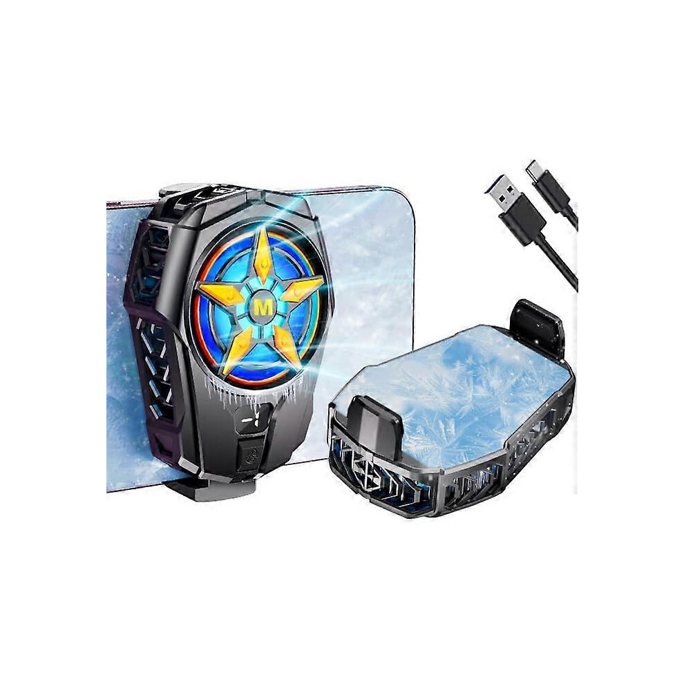 Phone Cooler, Phone Cooling Fan For Iphone Android Smartphones, Mobile Phone Radiator With Led Temperature Display For Tiktok Live Streaming 5415817440829