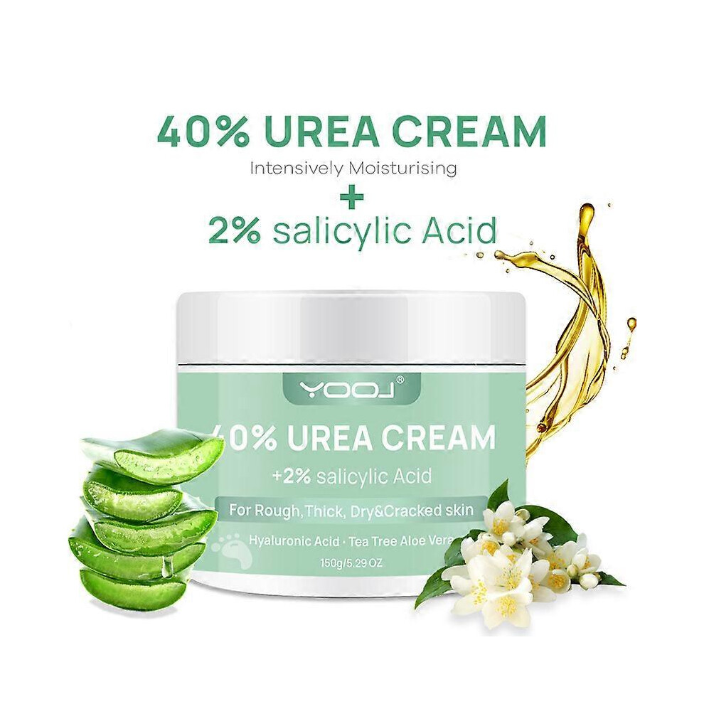 Cream (2 Pcs) 40% Urea With 2% Salicylic Acid,Urea For Dry, Cracked, Thick & Coarse Skin Gently Exfoliates Dead Skin & Scales