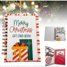 (1pcs) Christmas Gift Card Book, Christmas College Survival Gift Card Book, Merry Christmas Gift Card Book, Christmas Gift Card Holder, Spiral Bound Gift Car