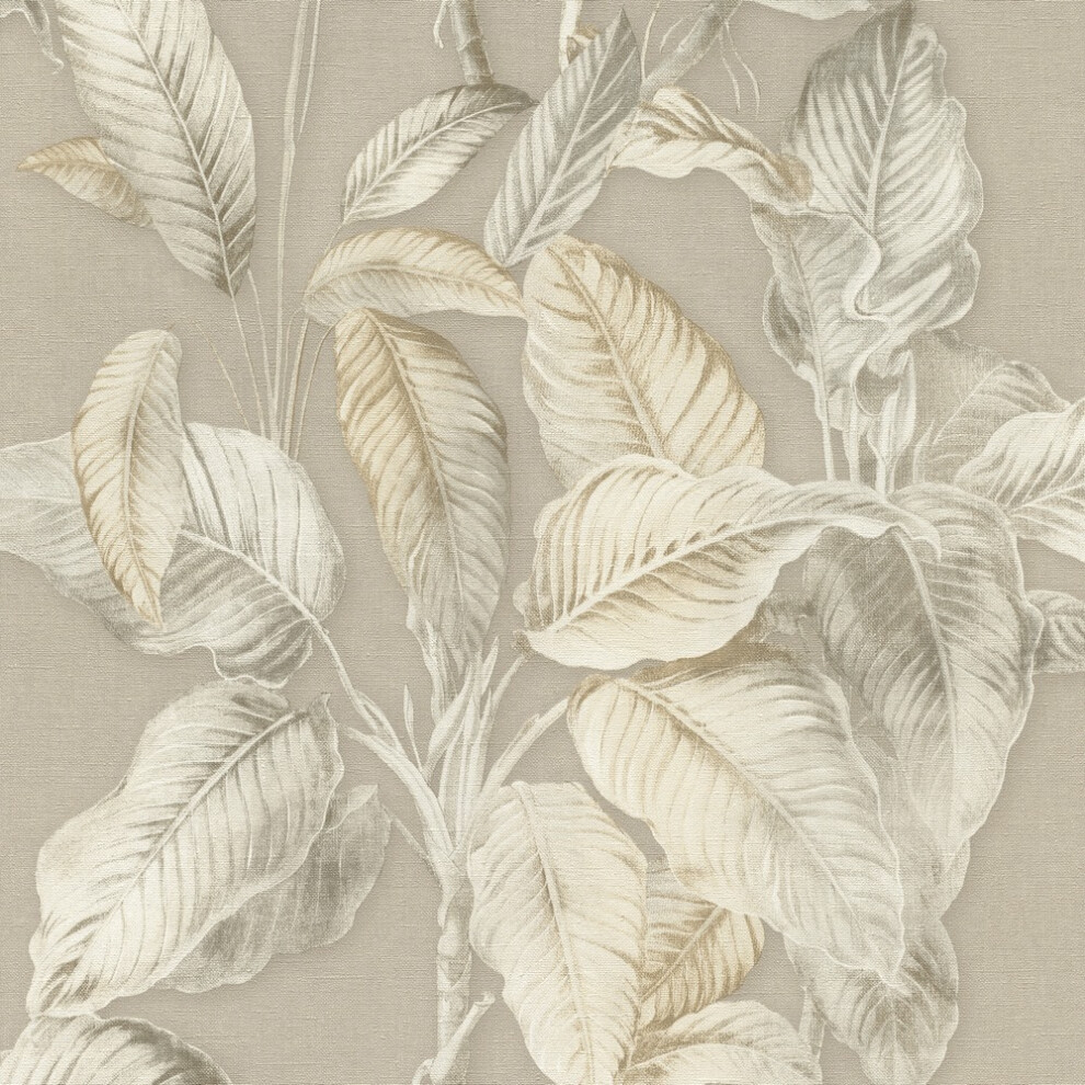 Rasch Boho Palm Leaf Neutral Wallpaper 571455 4000441571455