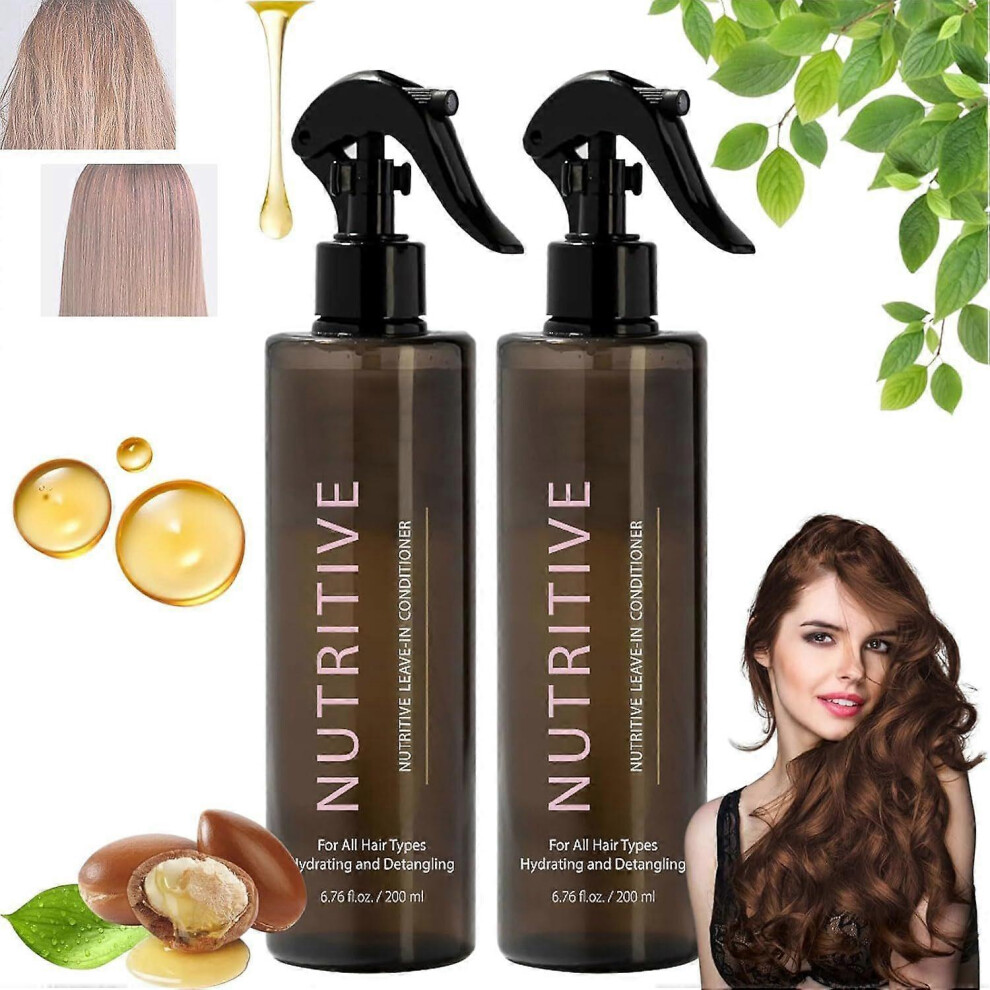 (2Pcs) Leave-In Conditioner, Leave in Spray Conditioner, All in One Leave in Conditioner, All Hair Types, Give Hair a Natural Luster