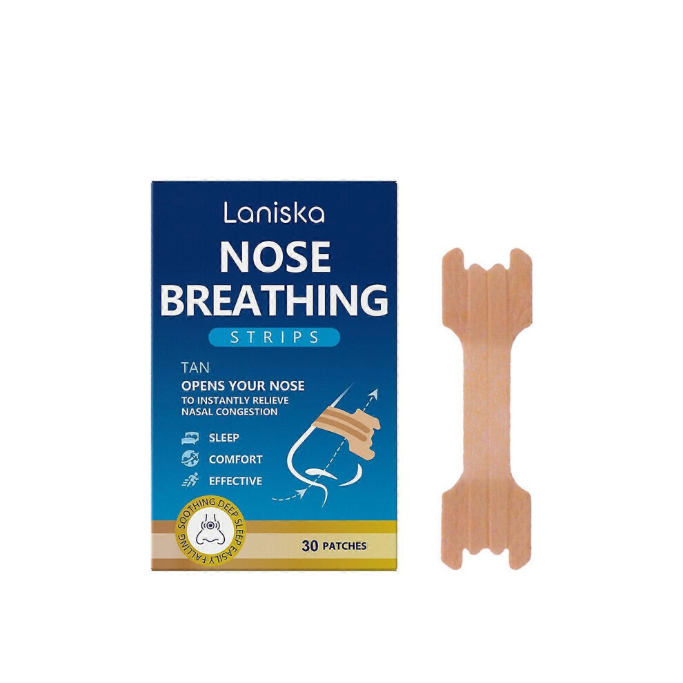 (30 Patches) Nose Breathing Strips, Nasal Strips for Snoring, Nose Strips to Reduce Snoring and Relieve Nose Congestion, Anti-Snoring Strips with Brea