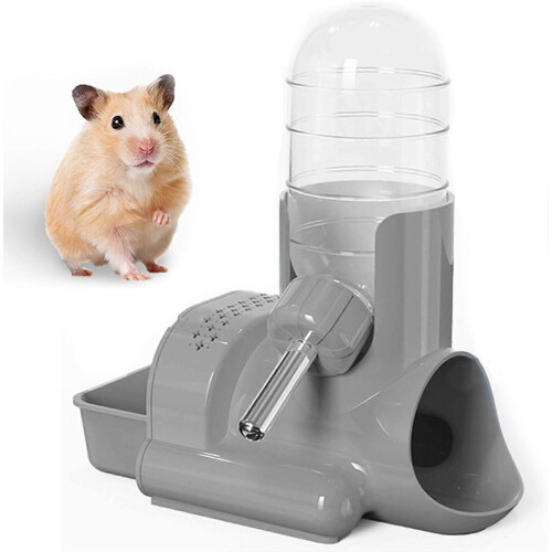 View of (Gray) Hamster Water Bottle, 3 in 1 Water Bottle Automatic Bottle ...