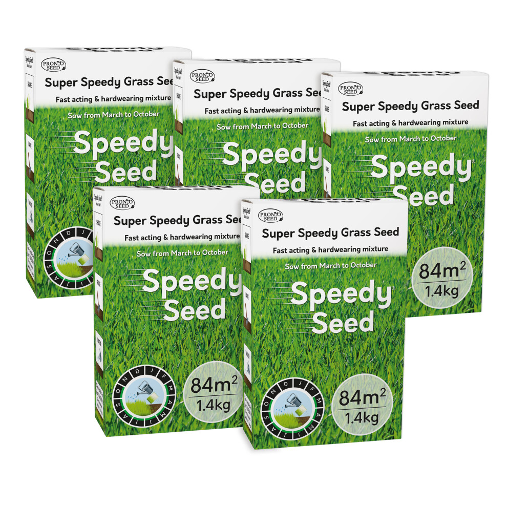 Pronto Seed Grass Seed - 7KG Premium Quality 420 m2 Coverage for Overseeding - Fast Growing and Hard Wearing Grass Seeds - Tailored to UK Climate -