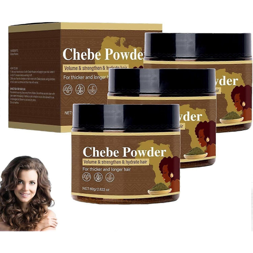 (3Pcs) Chebe Powder, Chebe Powder For Hair Growth, Chebe Hair Powder For Hair Thicker and Longer Hair, For All Hair Types