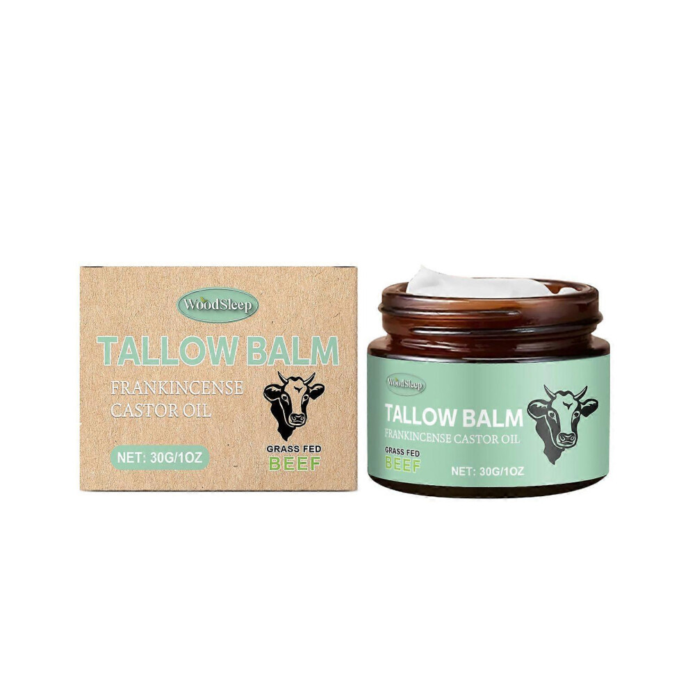 (3PCS) Tallow of Grass-Fed Cattle with Frankincense Oil and Castor Oil, Beef Tallow Castor Oil Frankincense, Beef Tallow Moisturising Cream for Skin, Sebum a
