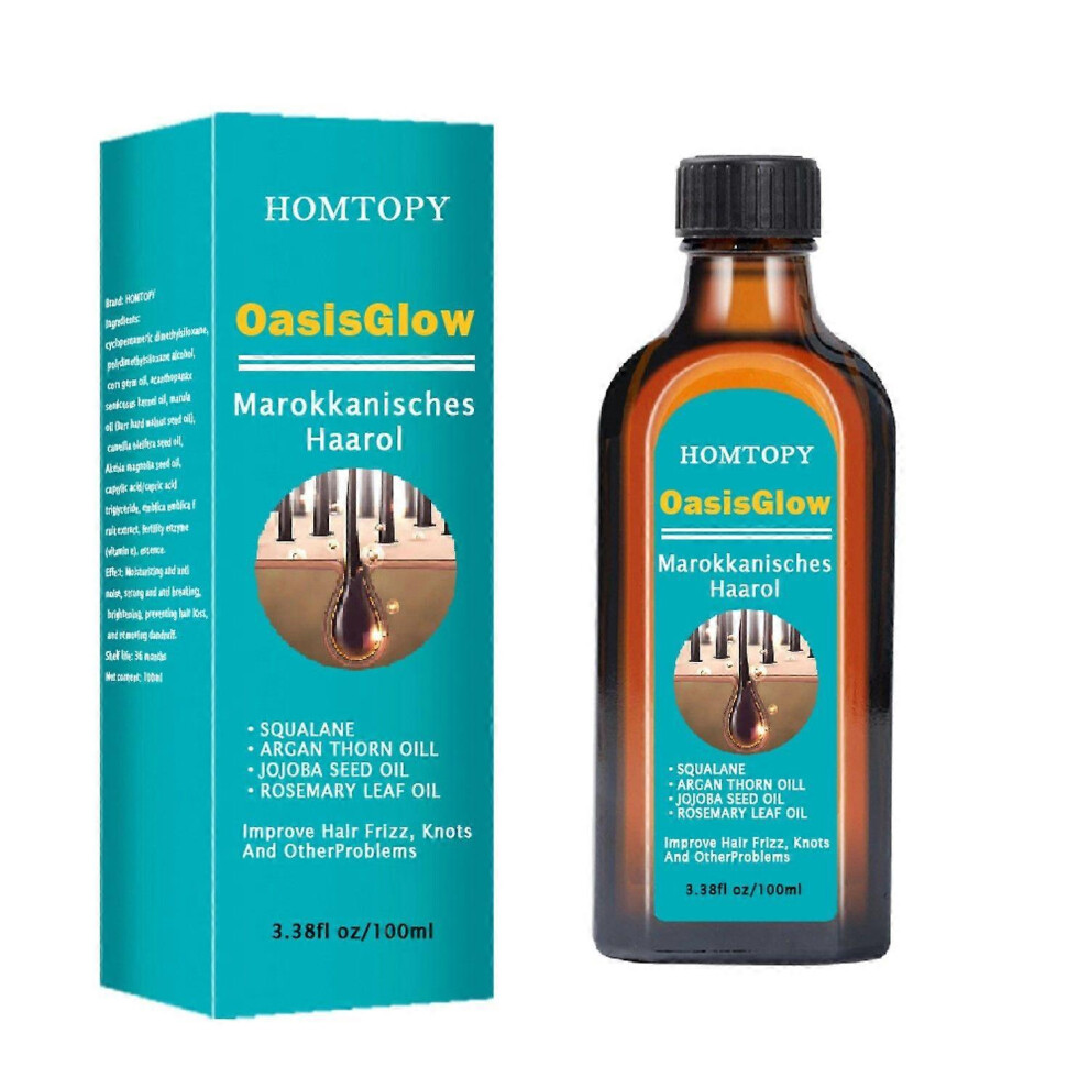 (1PCS) Moroccan Argan Treatment Oil for Luxurious Hair Care and Repair, Extra Strength Treatment for Split Ends, Frizzy Hair and Flyaways
