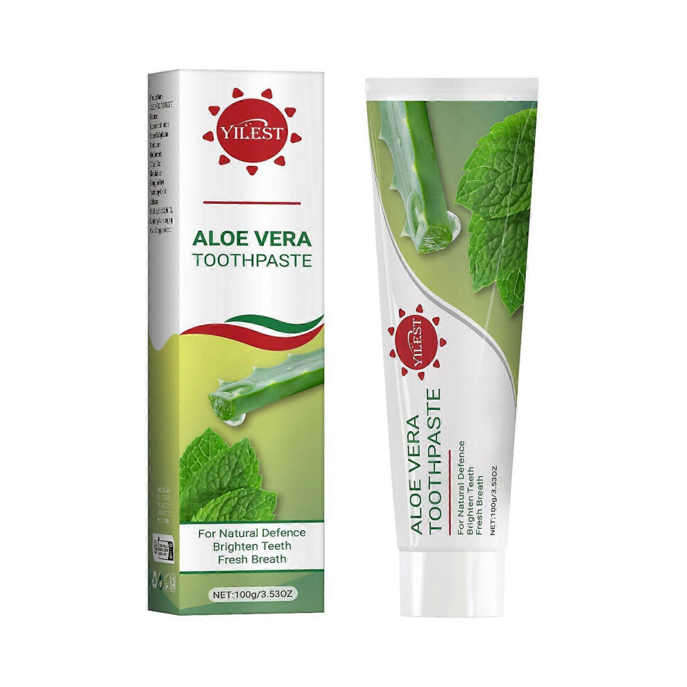 (3PCS) Aloe Vera Toothpaste, Naturally Soothing Toothpaste Sensitive Teeth and Gum Care, Brighten Teeth & Fresh Breath Mint Flavor Gentle & Natural To