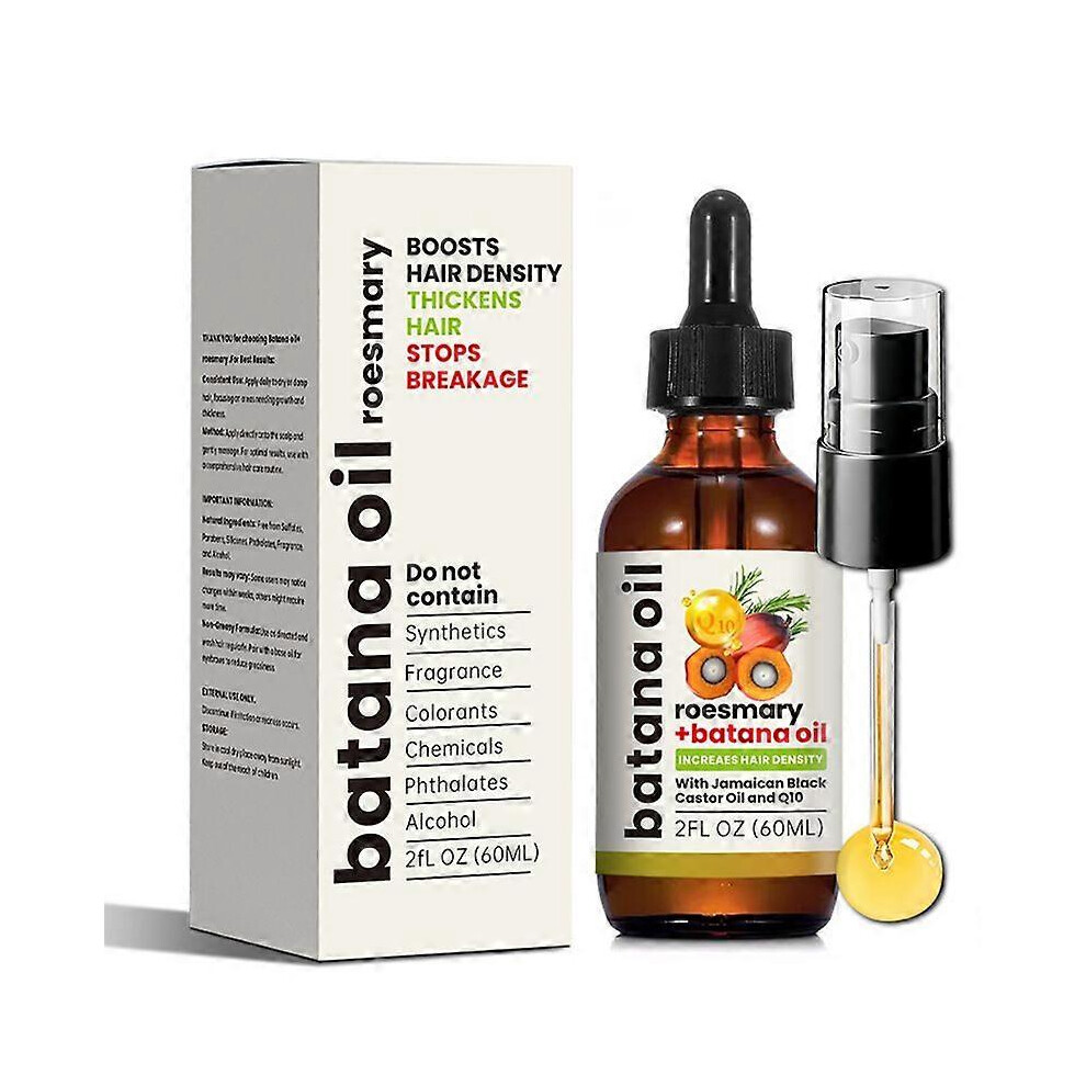 (1Pcs) Batana Oil with Rosemary Oil For Hair Growth, Hair Growth Oil, Eliminates Split Ends, Increases Shine, Thickens & Strengthens Hair