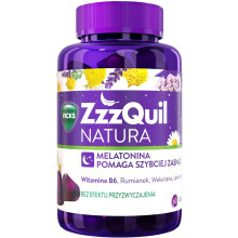 Vicks zzzQuil NATURA 60x Non-Addictive Sleep Fruits Gummies Insomnia