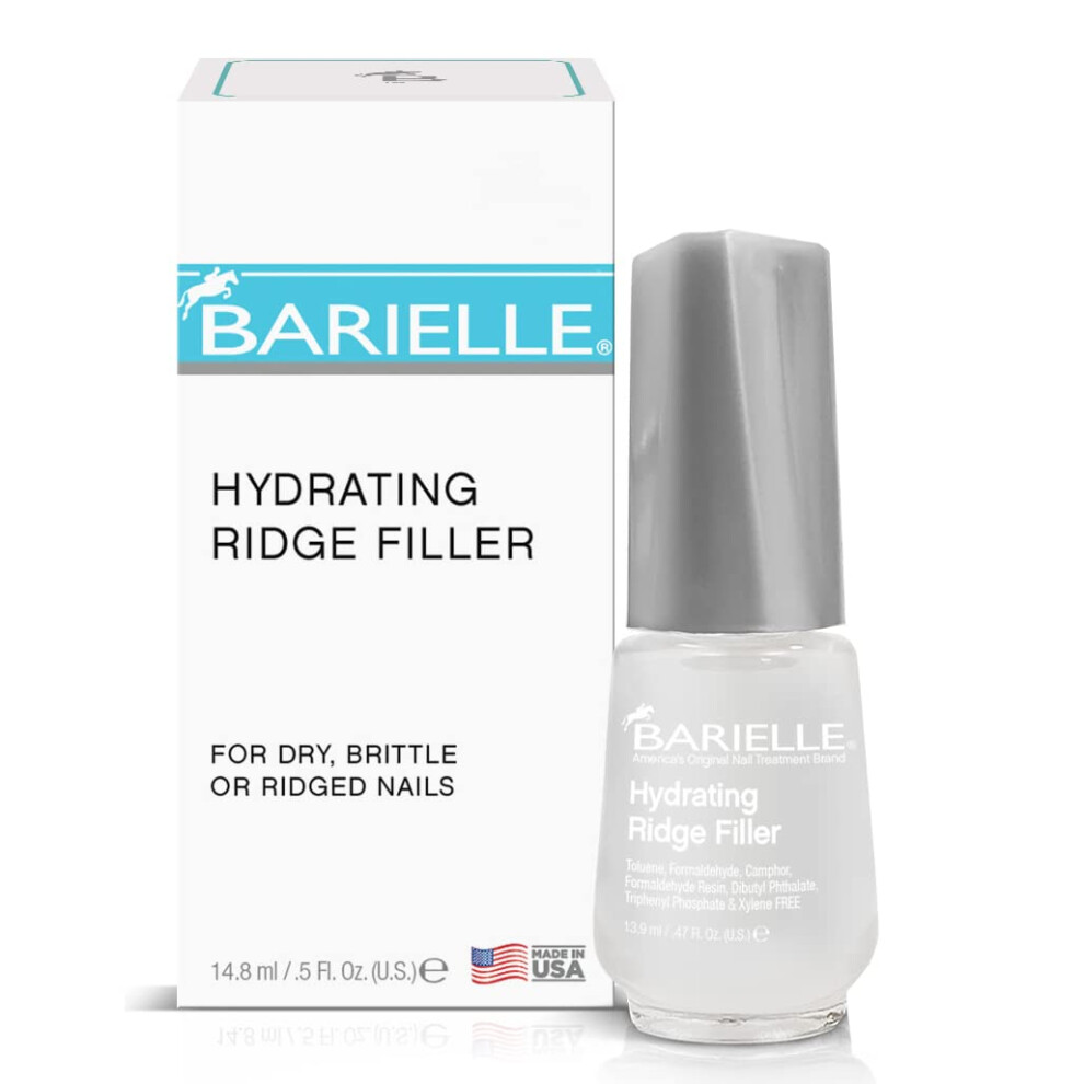 Barielle Hydrating Ridge Filler  With Silk Protein Fibers  Fill and Smooth Unsightly Nail Ridges  For Dry  Brittle or Ridged Nails  Enhances Nail grow