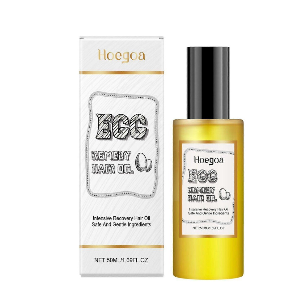 (2PCS) Egg Remedy Hair Oil for Damaged Hair | Real Egg Oil & Concentrated Protein | Essential Vitamins Boost | Nourishing & Improve Repair Dry, Damagd