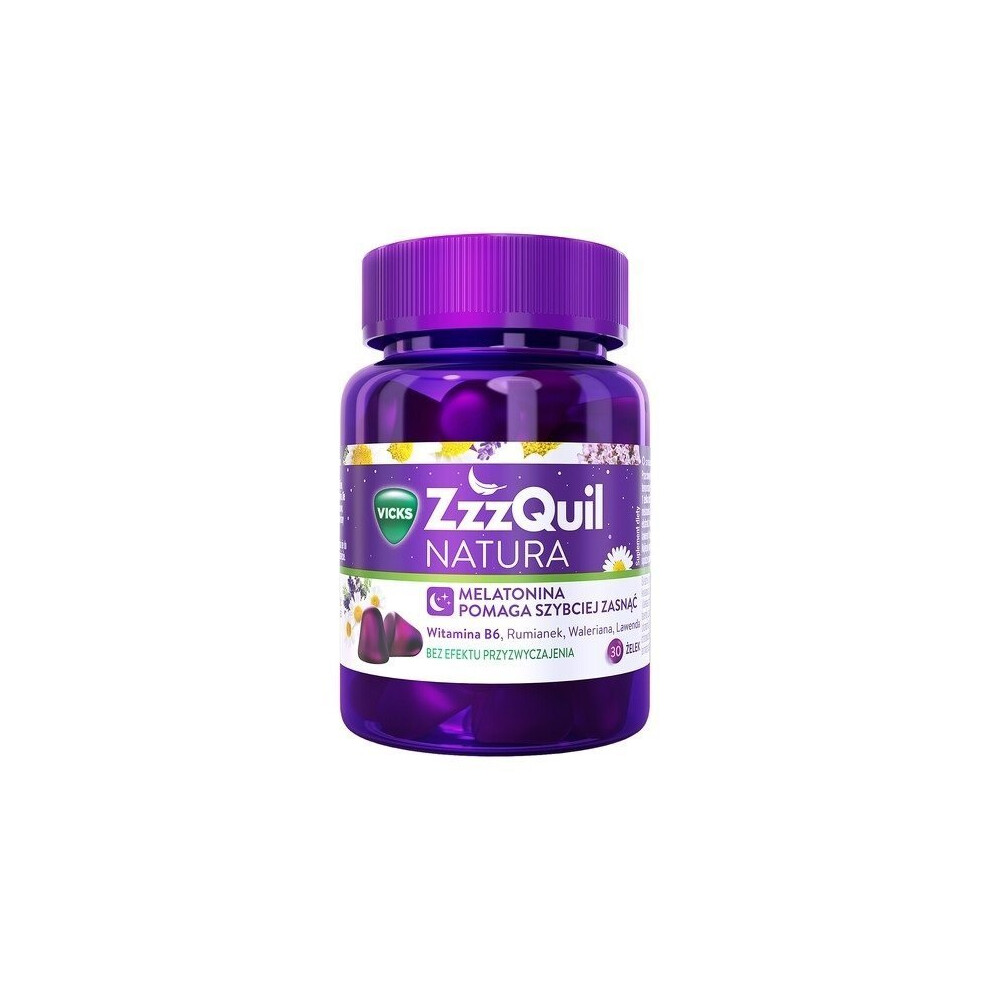 Vicks zzzQuil NATURA 30x Non-Addictive Sleep Fruits Gummies Insomnia
